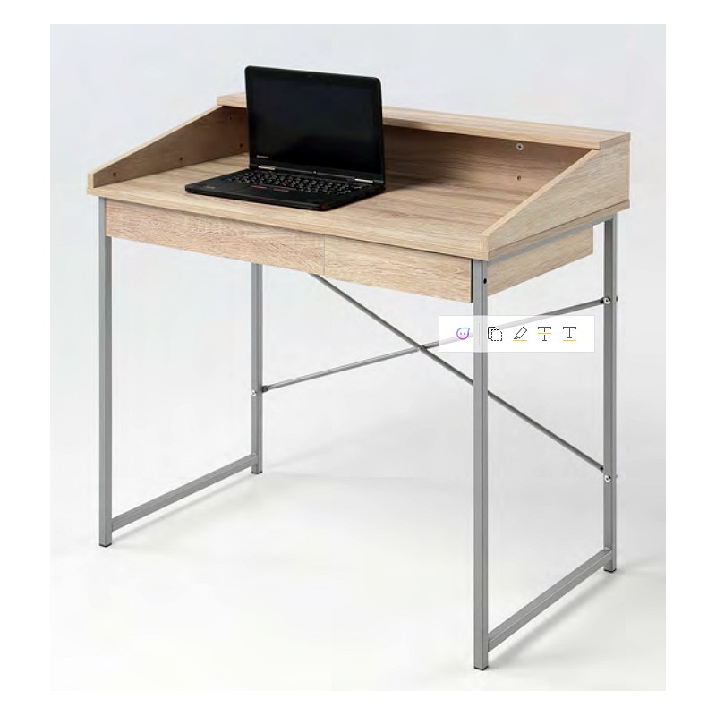 Mesa de estudio Kala metal haya 1 cajon
